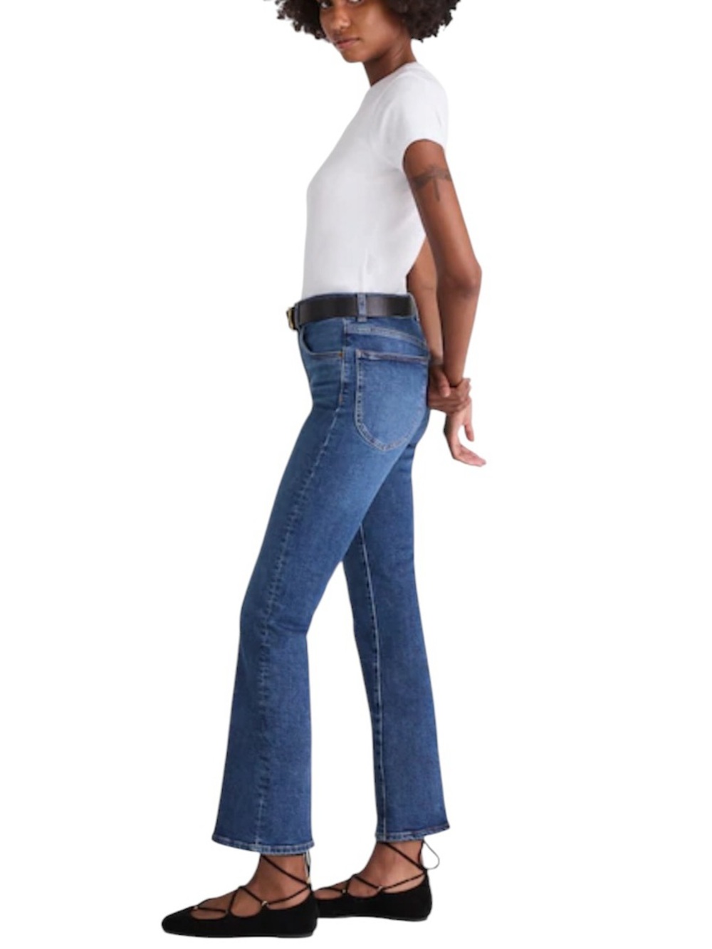 Madewell The Petite Vintage Flare Crop Jean High Rise Magic Pockets NWT Size 27P - Picture 2 of 7